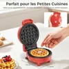YASHE Mini gaufrier ABW59C, 550 W, plaque 10 cm, Voir les images du produit 3