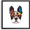 Gerahmtes Poster - Schwarzer Rahmen - Hund Brille Bunt Produktbild-Vorschau 1
