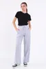COMEOR pantaloni da jogging da donna a gamba larga (grigio Anteprima dell’immagine prodotto 5