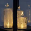 Lanterne noire avec 3 bougies LED 35 cm Voir les images du produit 5