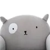 A close-up view of a gray cat-shaped children's armchair. Voir les images du produit
