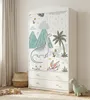 Kinderschrank Weiß 88x187 cm Kleiderschrank Kinder 2 Türen Produktbild-Vorschau 3