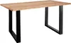 Baumkante Esstisch Sheesham naturbelassen 140 x 80 schwarz Produktbild-Vorschau 1