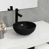 vidaXL Umyvadlo z tvrzeného skla 30x12 cm černé Náhled obrázku produktu 2