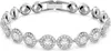 A close-up studio shot of a silver bracelet with clear, faceted stones, set against a white background. Anteprima dell’immagine prodotto
