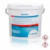 A white bucket of pool cleaning product, with a label showing water and pool ladders. Produktbild-Vorschau