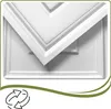 A close-up view of white 3D wall panels with a V-shaped design. Podgląd zdjęcia produktu