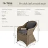 tectake® 4er Set Aluminium Rattansessel wetterfest und Produktbild-Vorschau 6