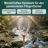 Fliegenfischen Kescher mit Holzgriff & Gumminetz, Produktbild-Vorschau 6