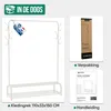 Avalo Industrieel Kledingrek - Metaal - 110x33x150 CM - Wit Productafbeelding-voorbeeld 9