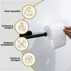 HGMD Toilettenpapierhalter selbstklebend - Schwarz - Produktbild-Vorschau 8
