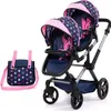 Carrozzina gemellare Xeo Twin blu/rosa con fata - Anteprima dell’immagine prodotto 1