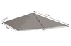 Ersatzdach für Pavillon Paris 3x3m Pavillondach Taupe Produktbild-Vorschau 2