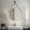 Rund Wandspiegel Schwarz 50cm LED Badspiegel Produktbild-Vorschau 1