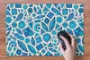 MuchoWow® Schreibtischunterlage Blau - Muster - Federn - Produktbild-Vorschau 4