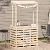 vidaXL Gartenbar mit Dach 112,5x57x195,5 cm Massivholz Produktbild-Vorschau 2