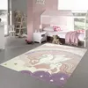 Kinderzimmer Spielteppich - Einhorn unterm Regenbogen in Produktbild-Vorschau 1