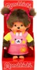 Fillette en robe de lapin avec tresses | Poupée Monchhichi Voir les images du produit 1