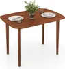 COSTWAY Eettafel, eettafel met poten van rubberhout, Productafbeelding-voorbeeld 1