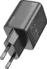 A close-up, angled shot of a black Hoco N42 GaN 45W USB charger. Produktbild-Vorschau