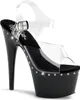 ADORE-708LS Damen Sandale von Pleaser, Transparent Schwarz Produktbild-Vorschau 1