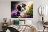 MuchoWow® Poster Welpe - Sonne - Blumen - Natur - Border Produktbild-Vorschau 4