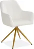 Homestyle4u Polsterstuhl drehbar 4er Set Stühle Bouclé Produktbild-Vorschau 2