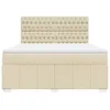 Boxspringbett mit Matratze Creme 180x200 cm Stoff Produktbild-Vorschau 4