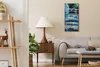 Leinwand Uhr Küche Wohnzimmer Bild Kunstdruck 30x60 Gemälde Produktbild-Vorschau 3