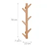 Relaxdays Wandgarderobe aus Bambus, 6 Haken, Garderobe, Produktbild-Vorschau 4
