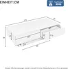 A technical drawing of a white coffee table with dimensions and load capacity indicated. Produktbild-Vorschau