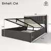 okwish Letto imbottito 160x200 cm, letto matrimoniale con Anteprima dell’immagine prodotto 12