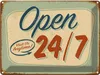 vianmo Blechschild 30x40 cm open visit us anytime 24/7 Produktbild-Vorschau 1