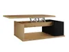 Table basse réglable en hauteur - MDF - Chêne & Anthracite Voir les images du produit 2