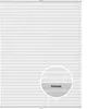 A white pleated blind shown flat against a white background, with a circular inset showing a close-up of the fabric and the word 'Rückseite' (German for 'Backside'). Produktbild-Vorschau