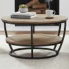 Couchtisch Jambi - Ø87x44cm - Metall/Mangoholz Produktbild-Vorschau 5