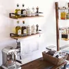 Relaxdays Wandregal, 2-tlg. Set, Holz & Metall, Fallschutz, Produktbild-Vorschau 2