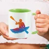 Huuraa Kaffeetasse Canoeing Kajakfahren bunte Silhouette Produktbild-Vorschau 3
