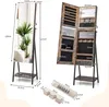 COSTWAY Schmuckschrank mit Spiegel, Schmuck Spiegelschrank Produktbild-Vorschau 4