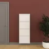 Furni24 Metall Schuhschrank Weiß schmal – Schuhkipper mit 4 Produktbild-Vorschau 10