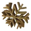 Weihnachtsfigur Deko-Schneeflocke aus Mangoholz Naturfarben Produktbild-Vorschau 2