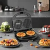 Mini gaufrier YASHE 750 W noir pour 2 gaufres rondes Voir les images du produit 5