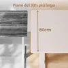 Comparison of two desk tops, one showing dimensions of 60cm and the other 80cm, with text indicating the latter is 30% wider. Anteprima dell’immagine prodotto