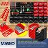 MASKO® Wandregal + Stapelboxen + Werkzeughalter | 45 tlg Produktbild-Vorschau 4