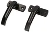 Two black door handles with short backplates are shown against a white background. Náhled obrázku produktu