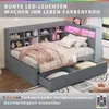 OKWISH Lit Banquette Bois 90x200 cm avec Étagères de Voir les images du produit 6