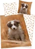 Bettwäsche Set mit Hund Welpe135 x 200 cm 80 x 80 cm 100% Produktbild-Vorschau 1