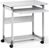 A white and gray computer workstation on wheels. Anteprima dell’immagine prodotto