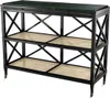 Casa Padrino Luxus Konsole Schwarz / Naturfarben 124 x 47 x Produktbild-Vorschau 1