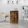 vidaXL Recepční stůl kouřový dub 55x50x103,5 cm materiál na Náhled obrázku produktu 3